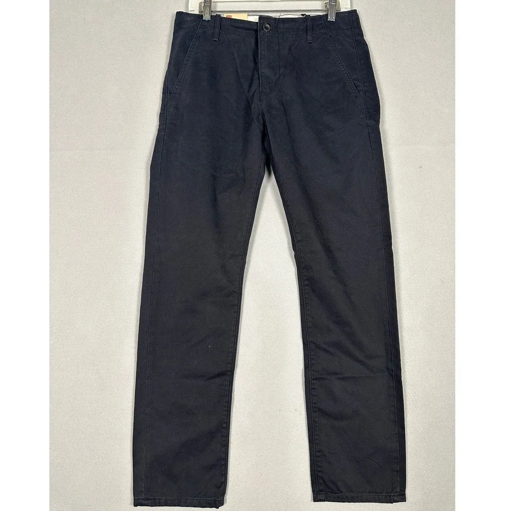 NEW Levis Chino Pants Mens 30X30 Dark Navy Regular Fit Tapered Leg White Tab